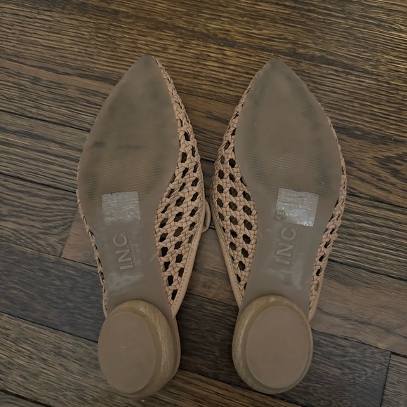 INC International Concepts Tan Woven Mules - Picture 2 of 2